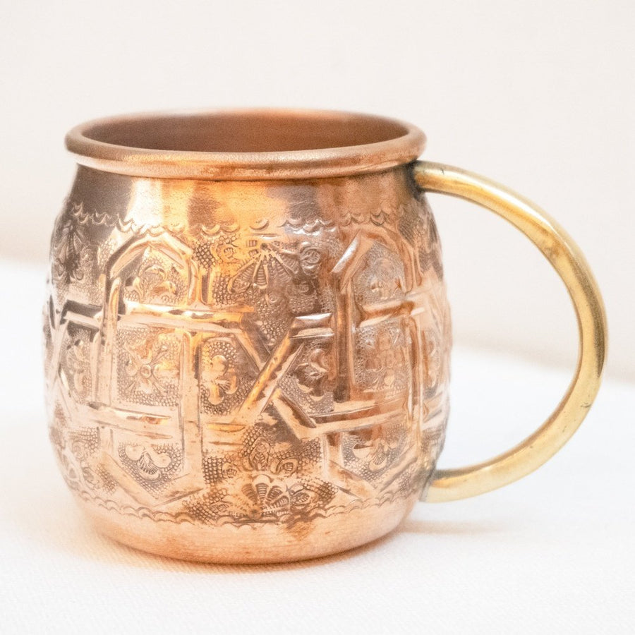 Handcrafted Pure Copper Personalized Mug - Brassna