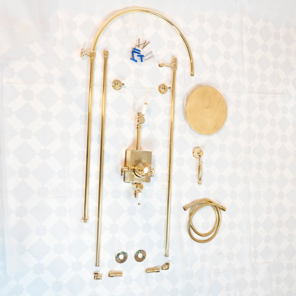 Handcrafted Thermostatic Shower - Brassna