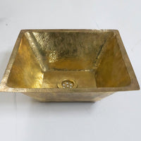 Handcrafted Undermount Hammered Brass Sink - Brassna
