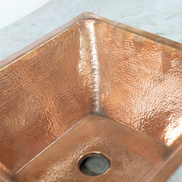 Handcrafted Undermount Hammered Kitchen Sink, Customized Kitchen Bar Sink Handcrafted Undermount Hammered Copper Sink