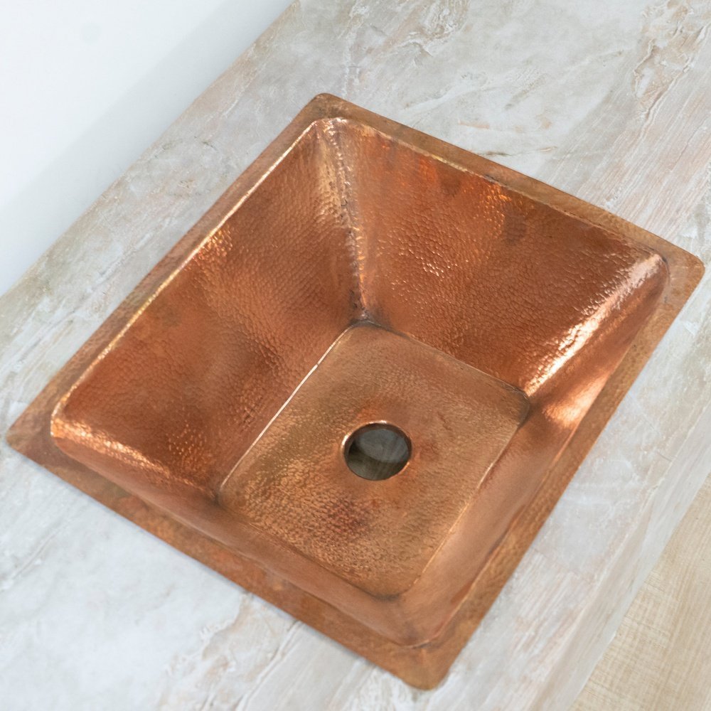 Handcrafted Undermount Hammered Kitchen Sink, Customized Kitchen Bar Sink Handcrafted Undermount Hammered Copper Sink