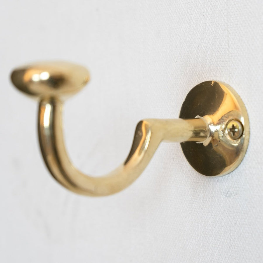 Handcrafted Unlacquered Brass Hooks For Wall - Brassna