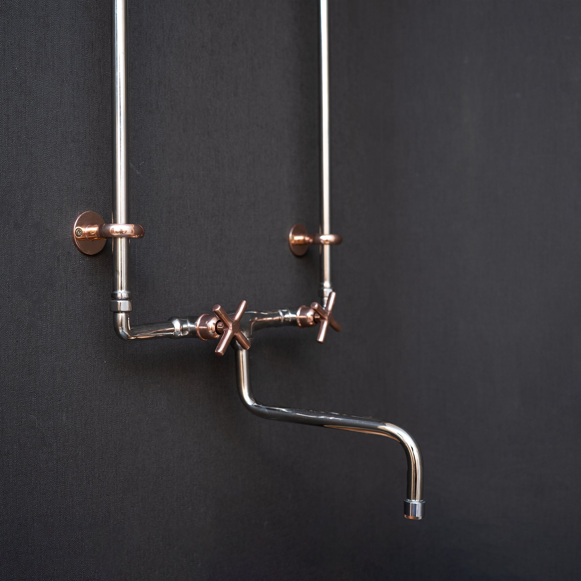 Brass Bathroom Faucet LuxeCraft - Never Plated | Brassna LuxeCraft wall Faucet