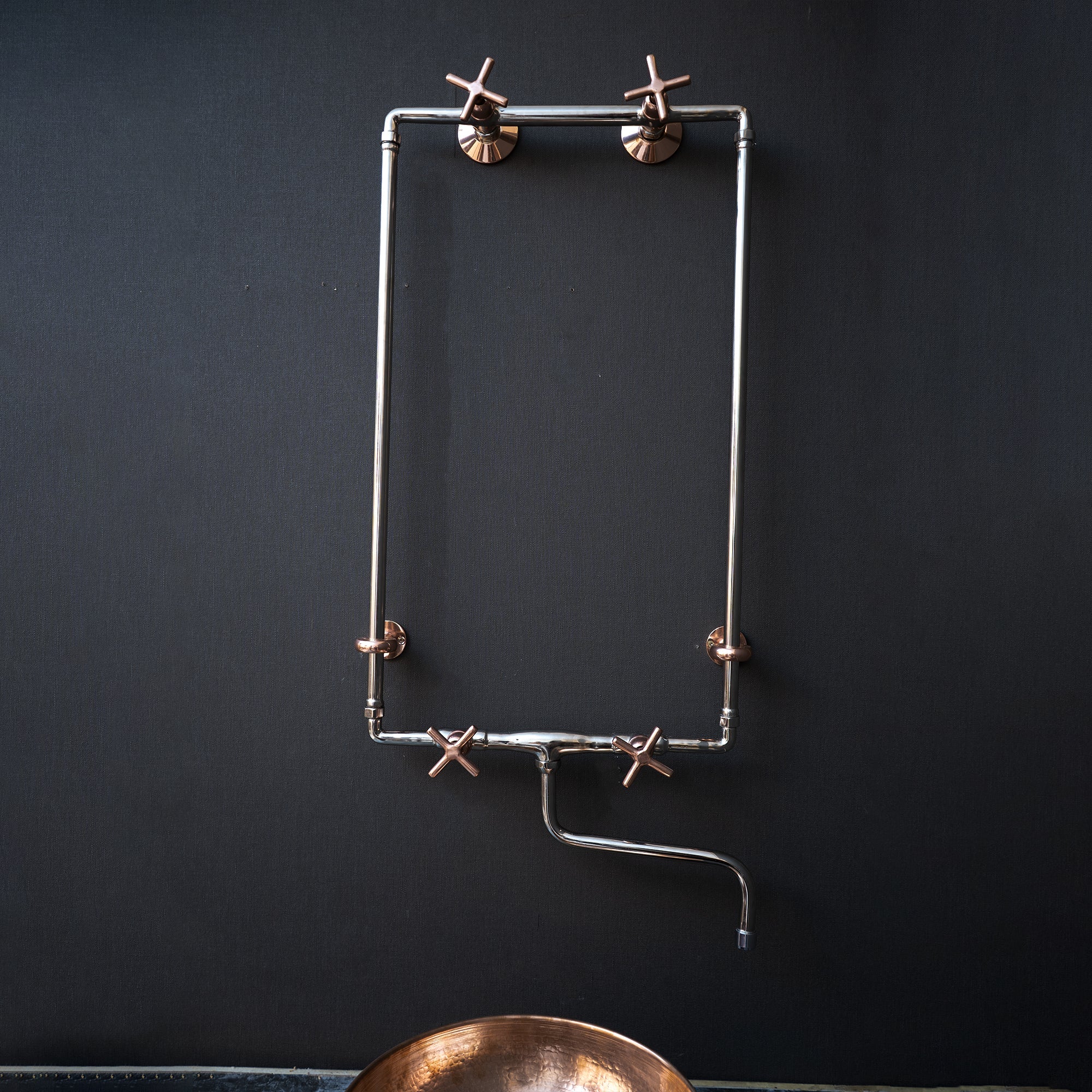 Brass Bathroom Faucet LuxeCraft - Never Plated | Brassna LuxeCraft wall Faucet