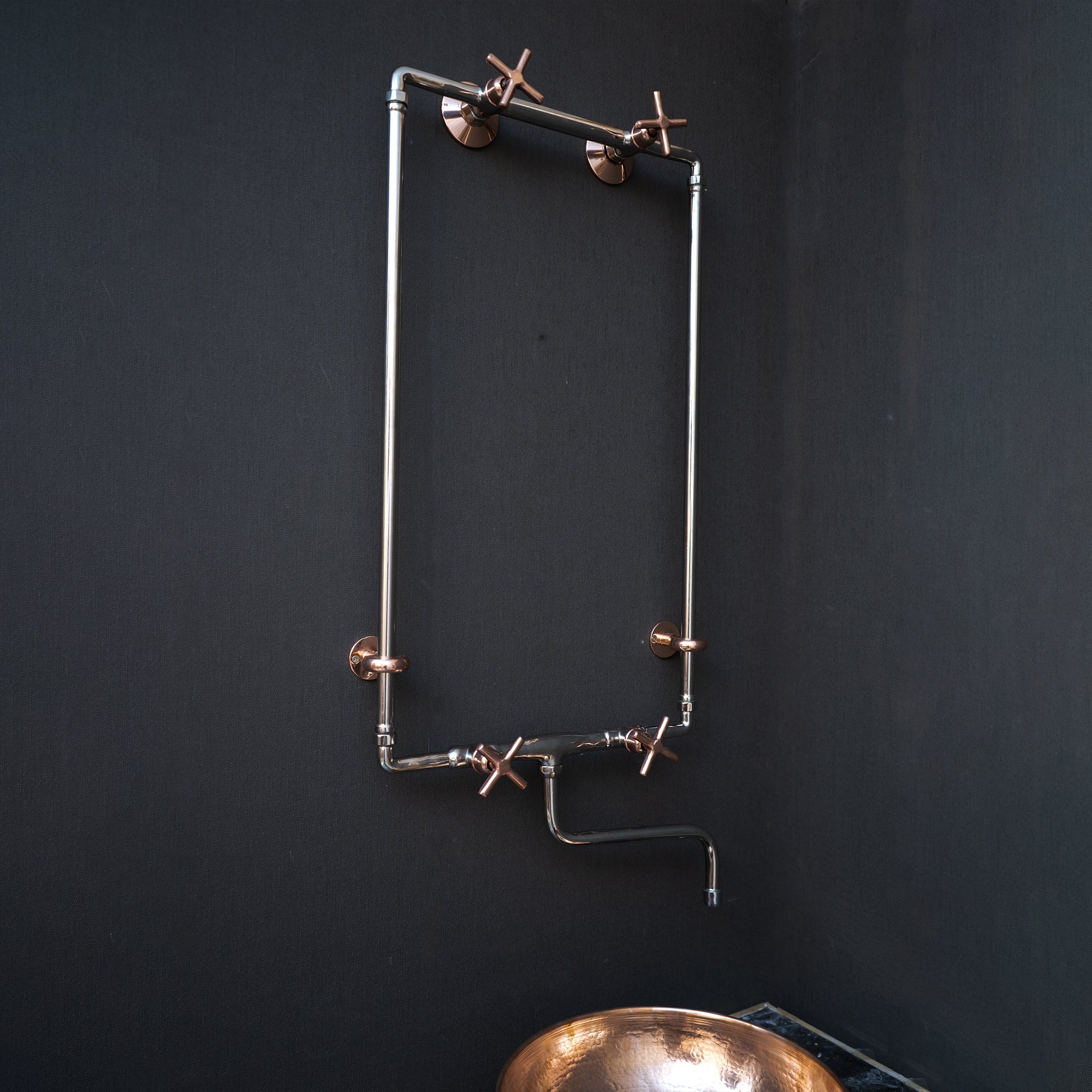 Brass Bathroom Faucet LuxeCraft - Never Plated | Brassna LuxeCraft wall Faucet