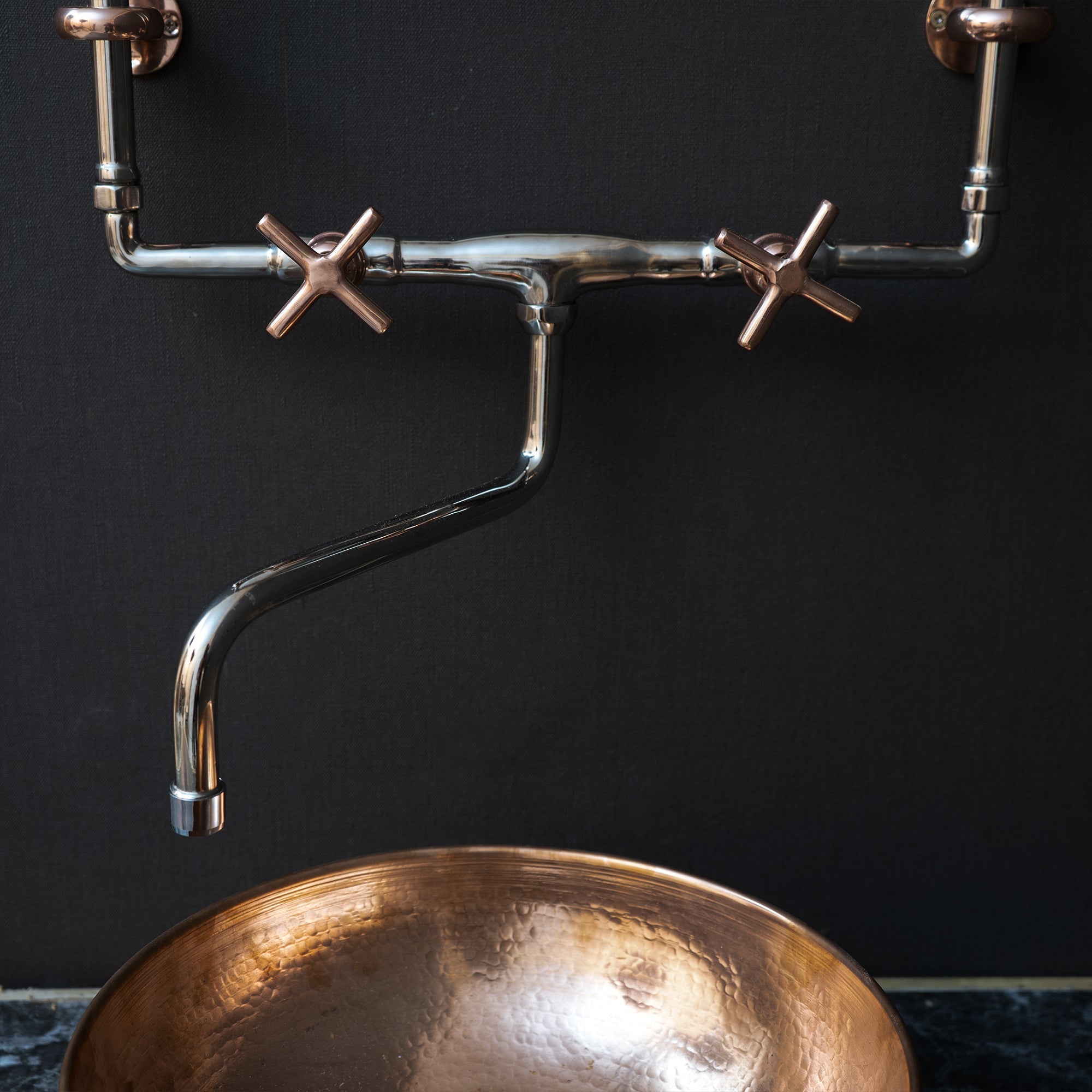 Brass Bathroom Faucet LuxeCraft - Never Plated | Brassna LuxeCraft wall Faucet