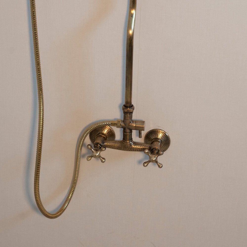 Oil Rubbed Exposed shower head with handheld - Brassna