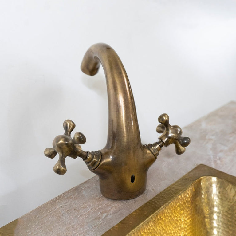 Oil Rubbed Brass vanity faucet, Handcrafted Sink Faucet Oil Rubbed vanity faucet