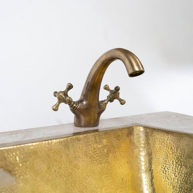 Oil Rubbed Brass vanity faucet, Handcrafted Sink Faucet Oil Rubbed vanity faucet