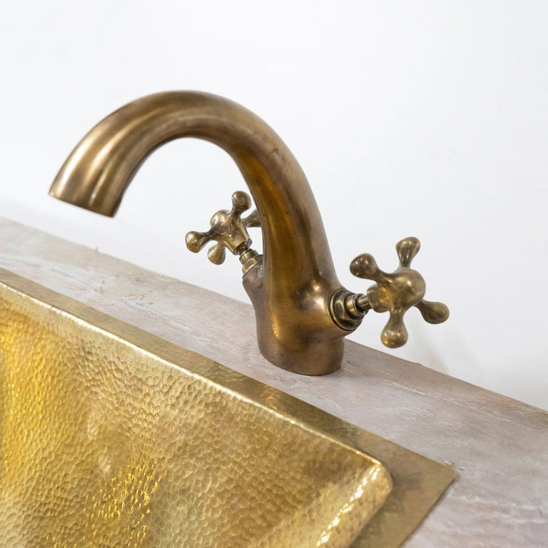 Oil Rubbed Brass vanity faucet, Handcrafted Sink Faucet Oil Rubbed vanity faucet