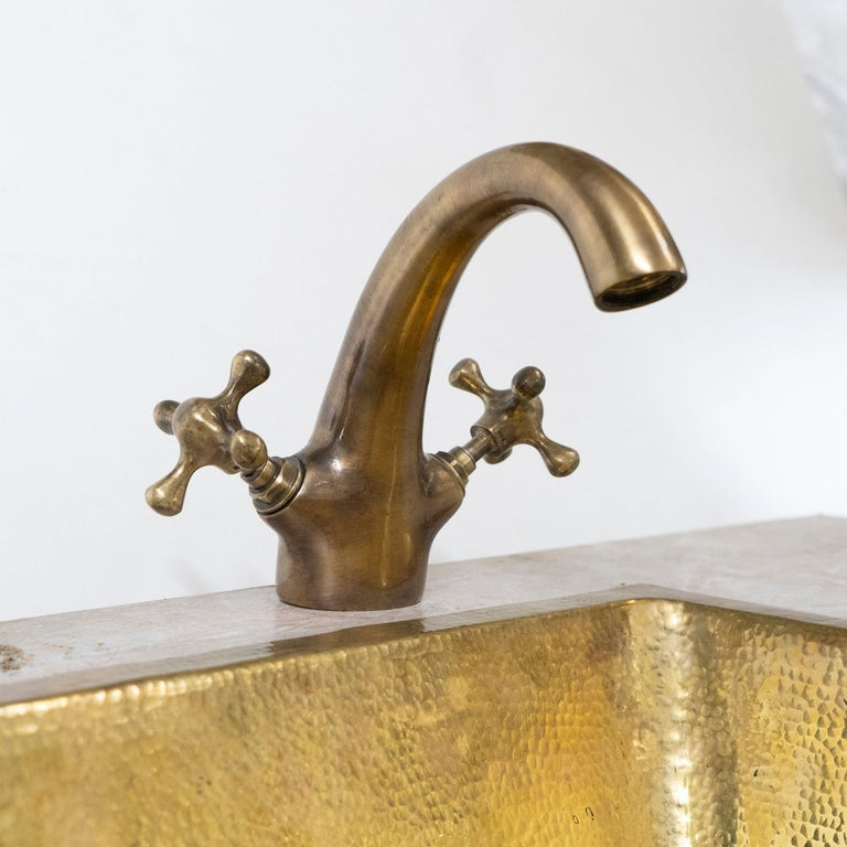 Oil Rubbed Brass vanity faucet, Handcrafted Sink Faucet Oil Rubbed vanity faucet