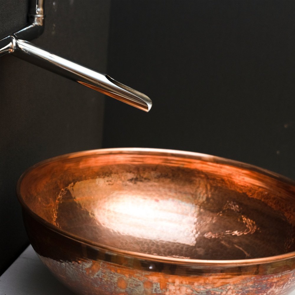 Brass Bathroom Faucet Fashioned - Never Plated | Brassna The Old Wall Pour