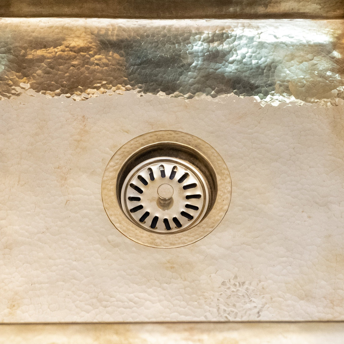  Slotted Strainer Basket With Lift Stopper 3-1/2", Brass Kitchen Sink Drain
