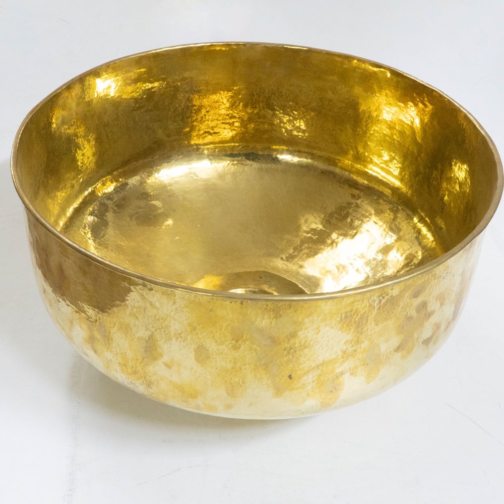 Handcrafted Round Vessel Sink | Brassna Solid Brass Round Vessel Sink