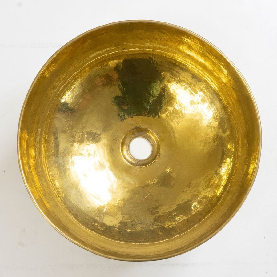 Solid Brass Round Vessel Sink - Brassna