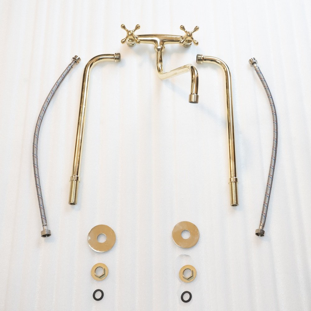 Brass Kitchen Faucet Downward - 7 Finishes | Brassna The Downward Spout Kitchen Faucet