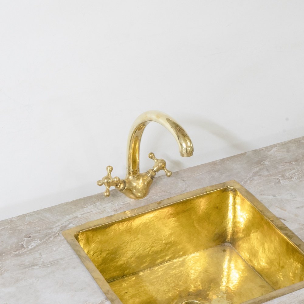 The Gooseneck Brass Faucet - Brassna