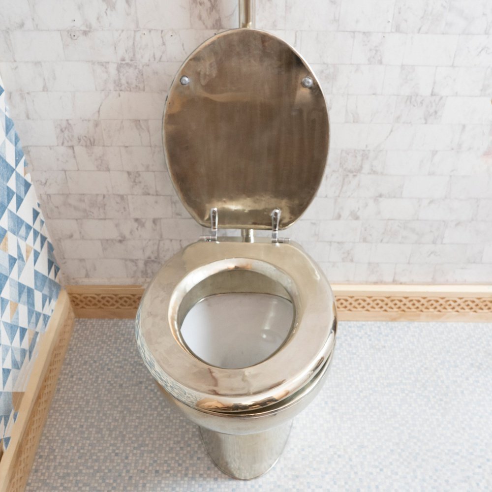 The Victorian German Silver high level toilet - Brassna