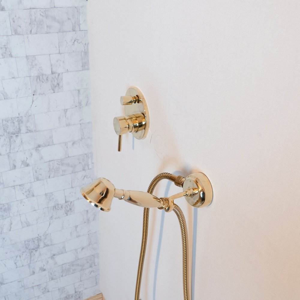 Unlacquered Brass Brass Concealed Shower - Brassna