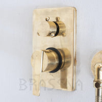 Unlacquered Brass Brass Concealed Shower Set - Brassna