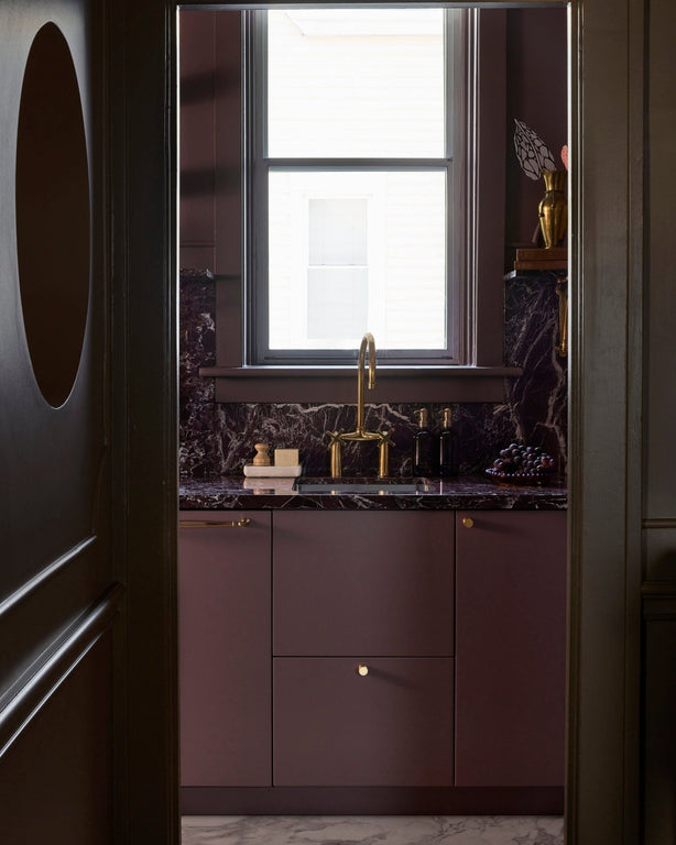  Unlacquered Brass Bridge Kitchen Faucet