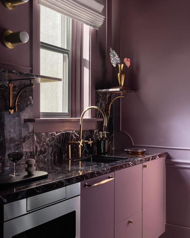  Unlacquered Brass Bridge Kitchen Faucet