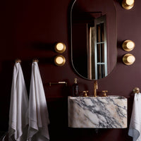 Unlacquered Brass Deck mounted Brass Bathroom Faucet - Brassna
