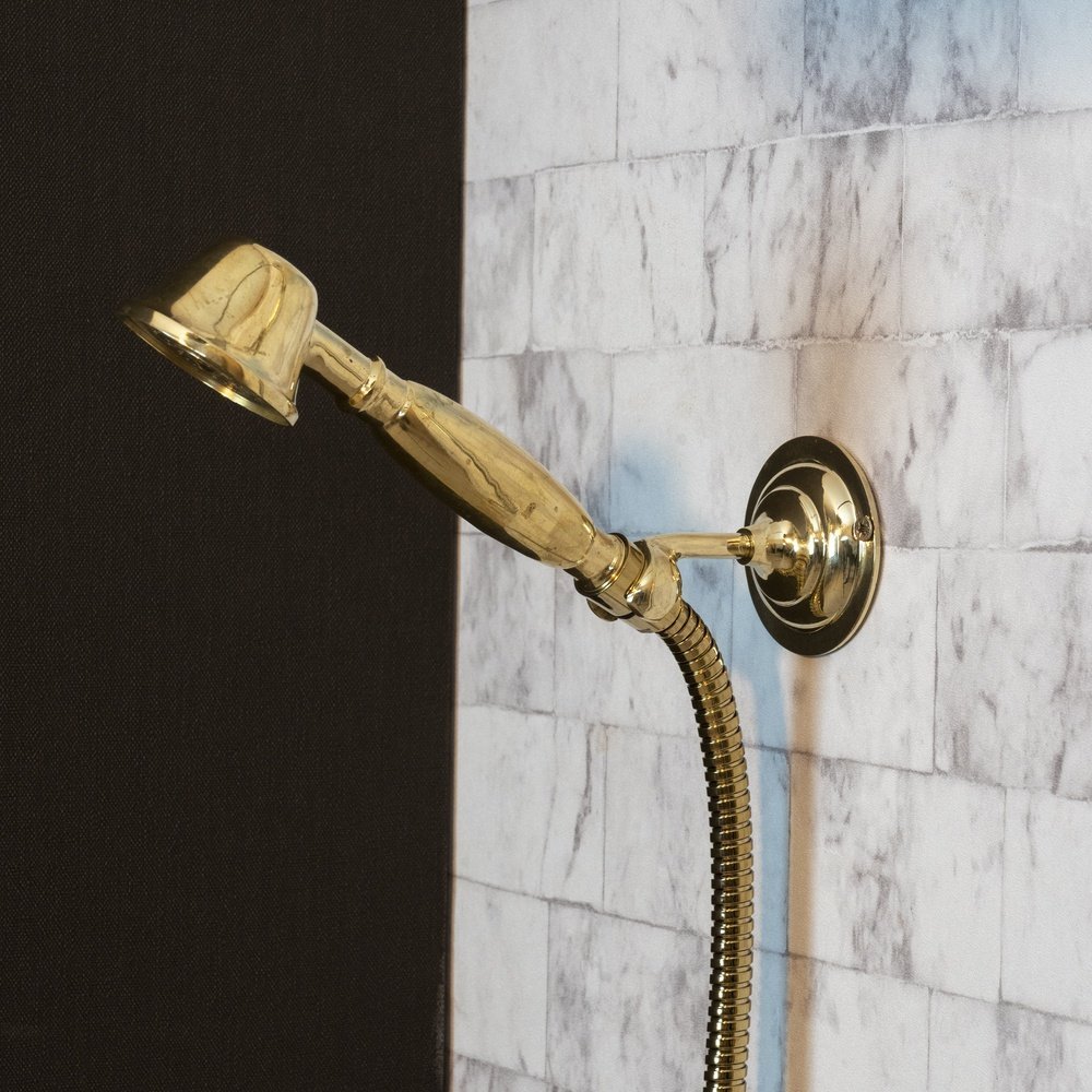 Unlacquered Brass Exposed shower Head with Handheld - Brassna