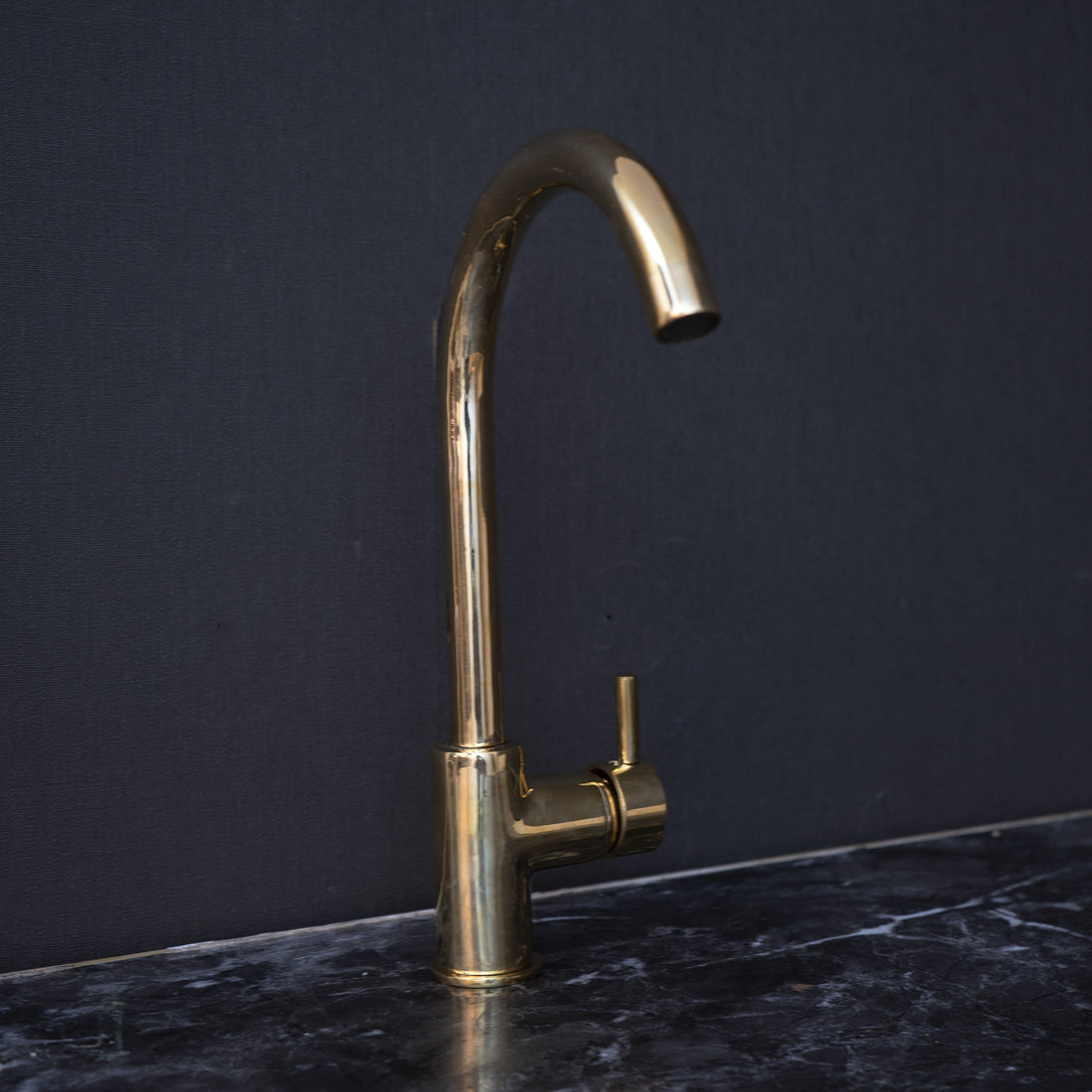 Unlacquered Brass Kitchen Faucet, Handcrafted 360 Degree Swivel, Single Handle, One Hole Faucet Brass Faucet 360 Degree SP