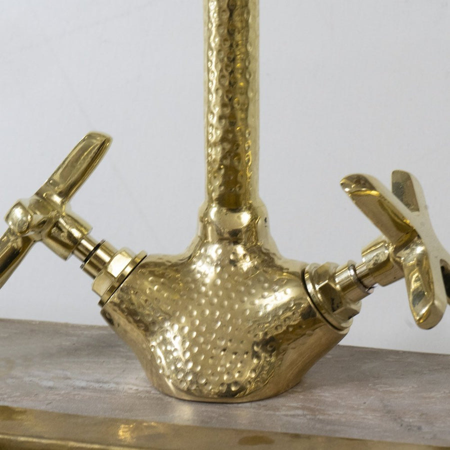 Unlacquered Brass Gooseneck Brass Faucet - Brassna
