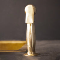 Unlacquered Brass kitchen side sprayer - Brassna