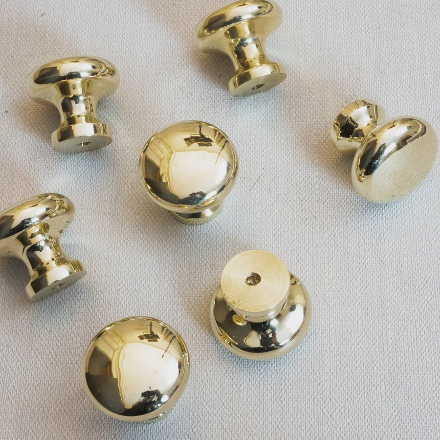 Unlacquered Brass knobs - Brassna