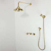 Unlacquered Brass Luxury Shower Heads - Brassna