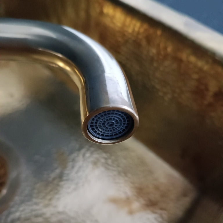  Unlacquered Brass Mixer Faucet With Foldable Spout