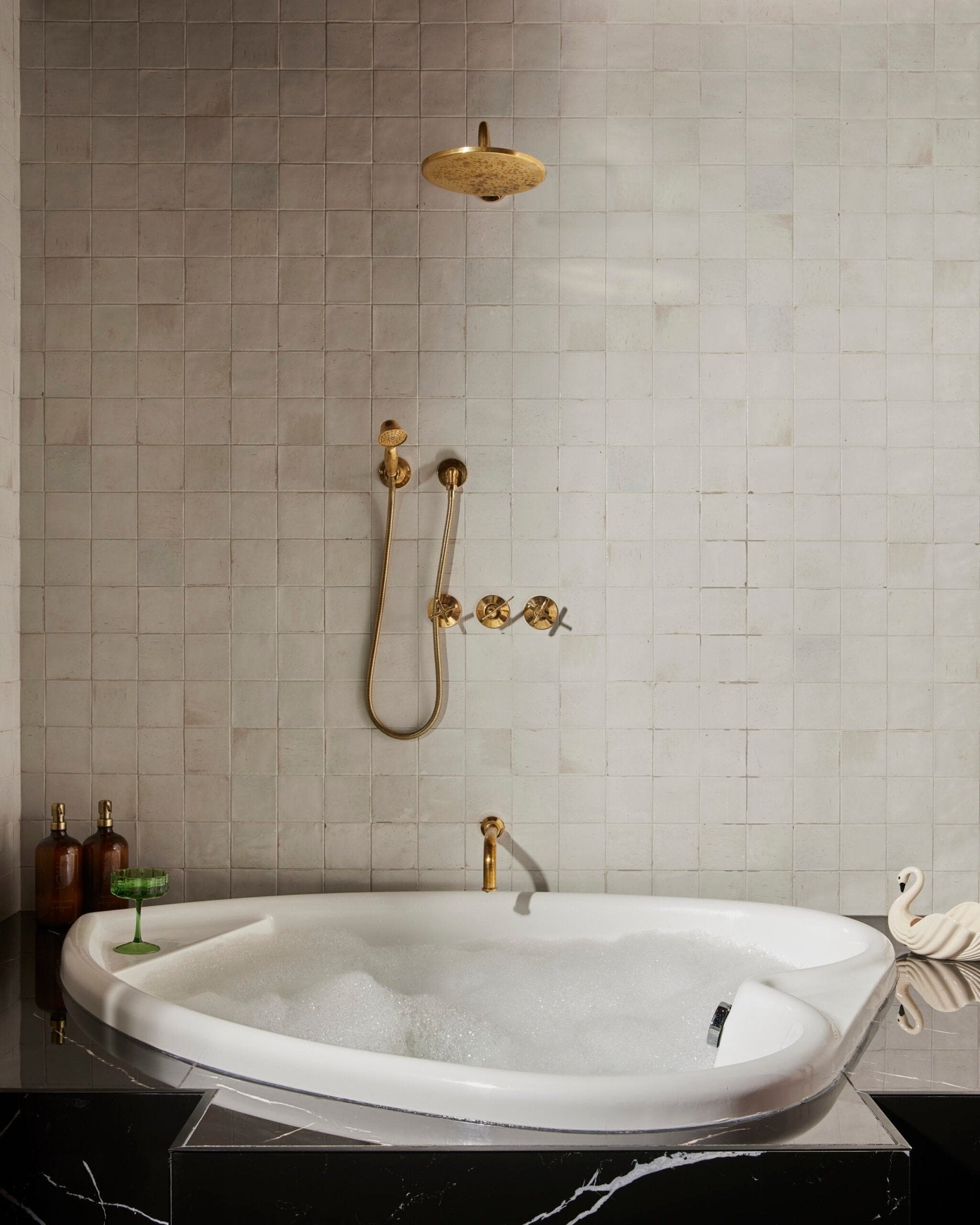 Handcrafted Solid Brass Shower Head And handheld Set, Unlacquered Brass Rain Shower Set Unlacquered Brass Shower SetHead And handheld Set
