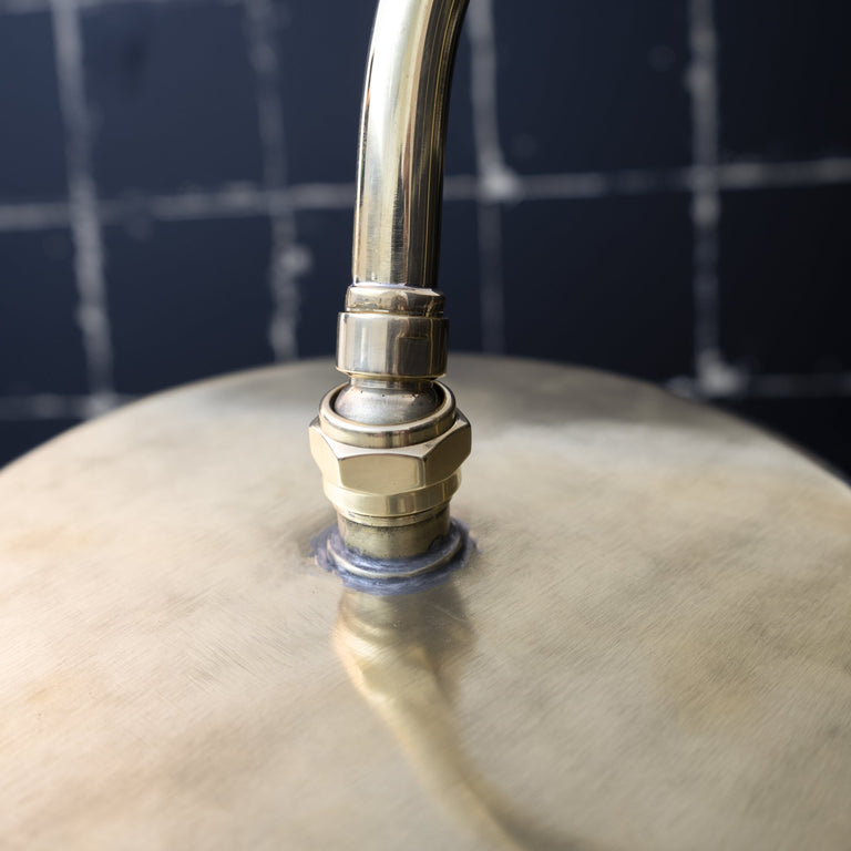 Unlacquered Brass Solid Brass Shower Head And Tub Filller - Brassna
