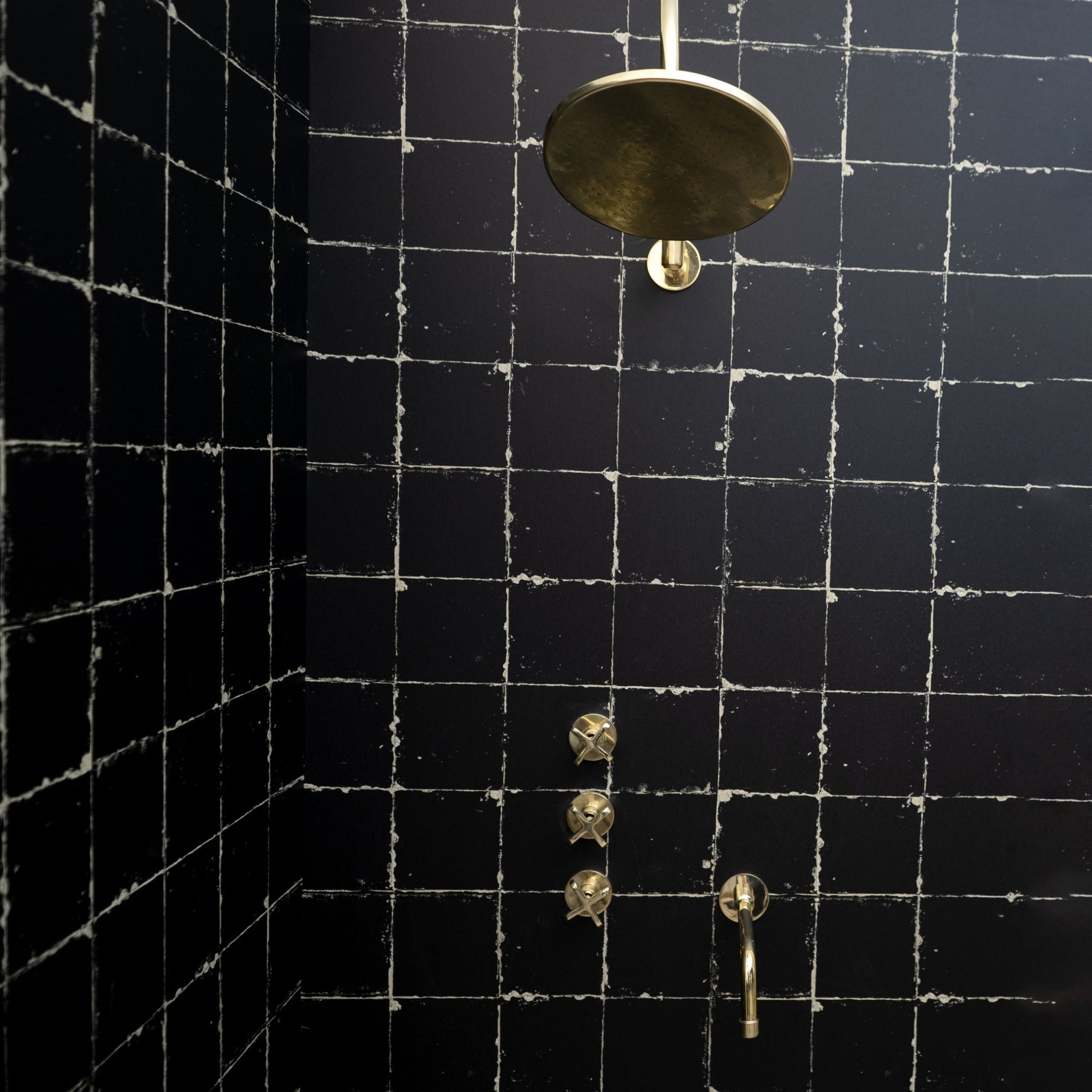 Solid Brass Shower Head Fanus - 7 Finishes | Brassna The Fanus Shower System
