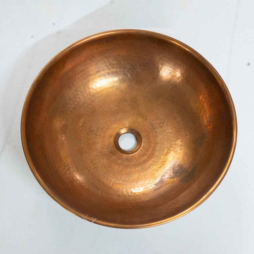 Handcrafted Solid Brass Vessel Copper Wood Sink | Brassna The Wood Vessel