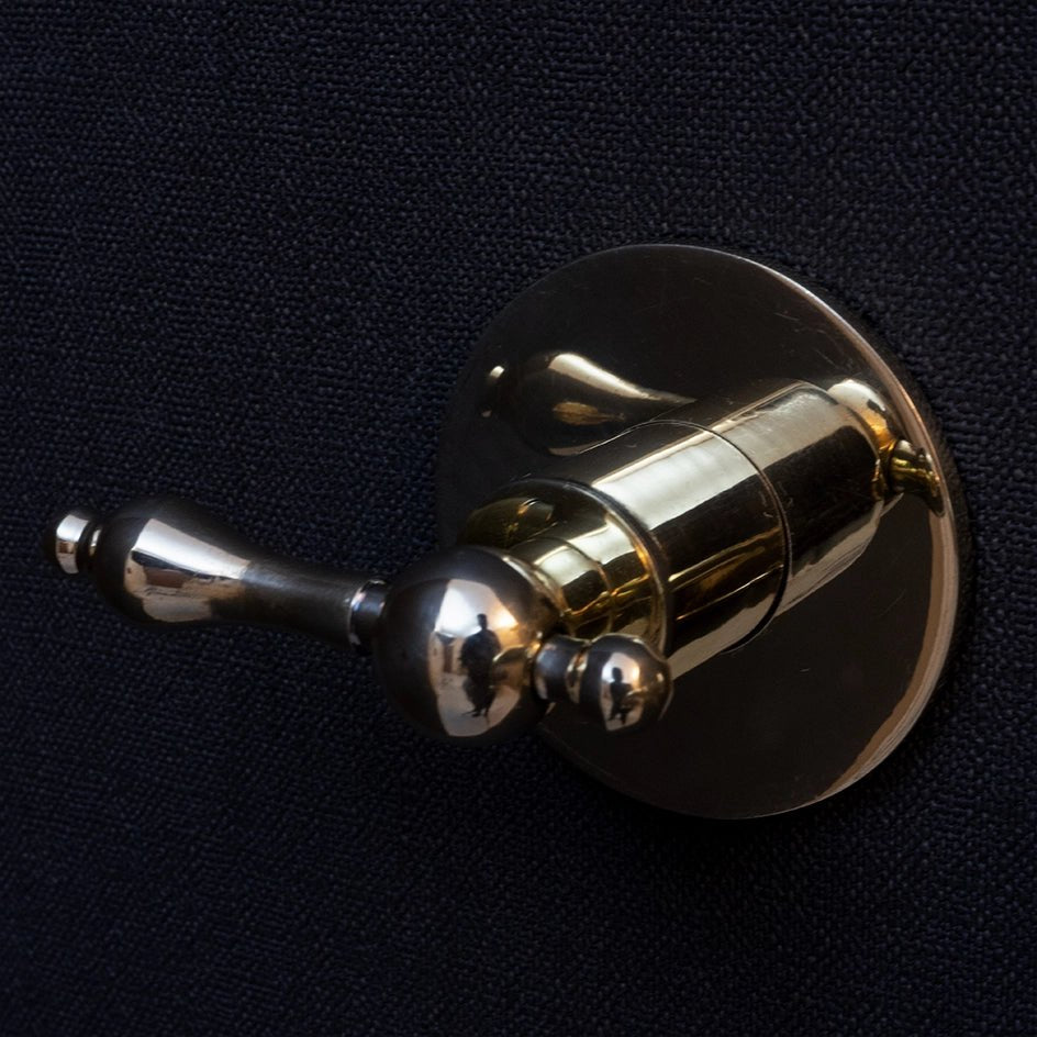 Unlacquered Brass Wall Mounted Faucet With Lever Handles, Brass Faucet For Kitchen And Bathroom Wall Mounted Handcrafted Faucet With Lever Handles